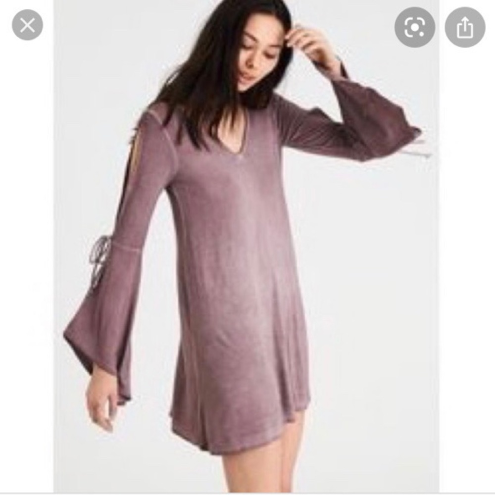 AE Soft & Sexy cold shoulder bell-sleeve dress